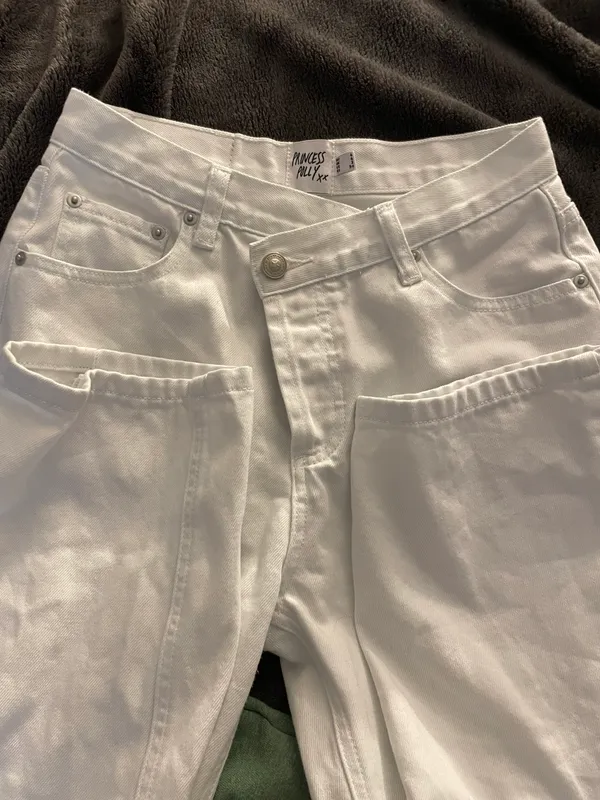 Princess Polly Asymmetrical Jeans - Image 3