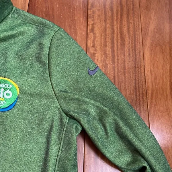 NWT Nike Rio Golf 2016 Olympic Thermr-fit Fleece Lined‎ Half Zip Pullove size M - Image 5