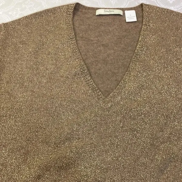 Neiman Marcus cashmere collection women blouse L - Image 12