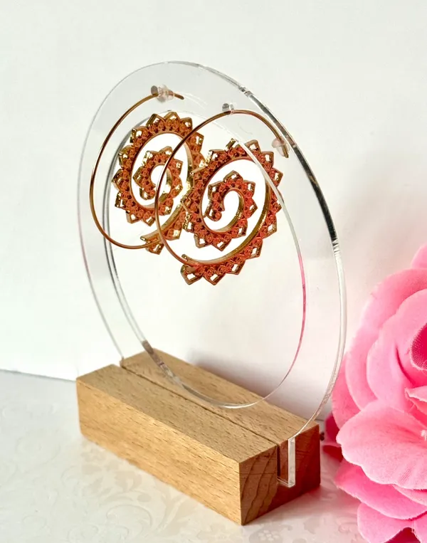 Spiral Hoop Earrings (207) Gold - Image 6