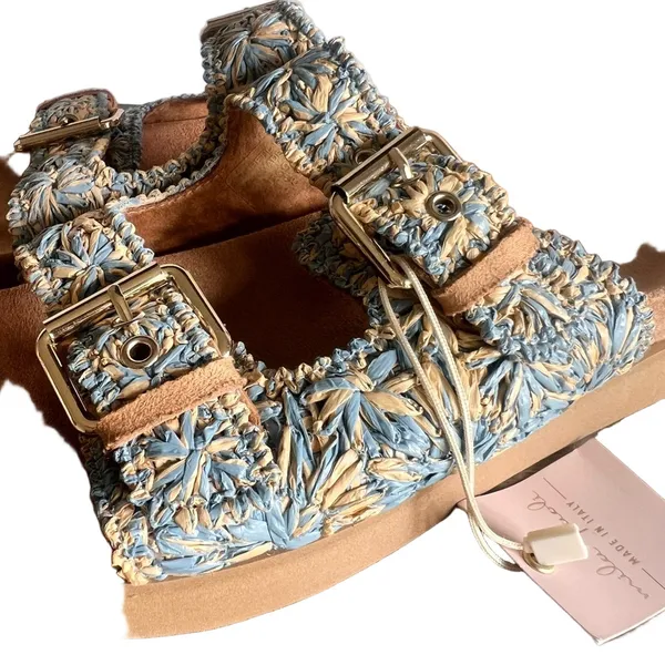 Mila Paoli NEW Women's Woven 2 Strap Buckle Sandal Size 8 #B1947 - Image 4
