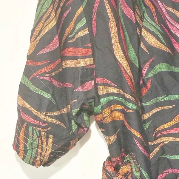Farm Rio Shinny Zebra Mini Belted Wrap Dress Multi Color Size‎ Large - Image 5