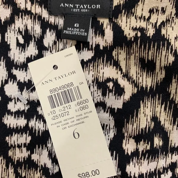 Ann Taylor Leopard Animal Print Ruched‎ Dress - Image 6