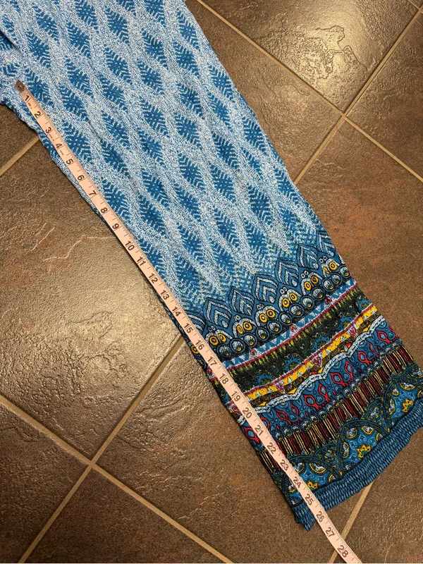 Sacred Threads Wide Leg Sleeveless Jumpsuit Blue Rayon L/XL Large Extra Large - Image 10