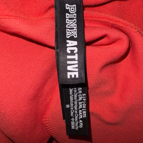 Pink Victorias Secret Active Seamless Crop Sports Bra Coral Orange Small - Image 5