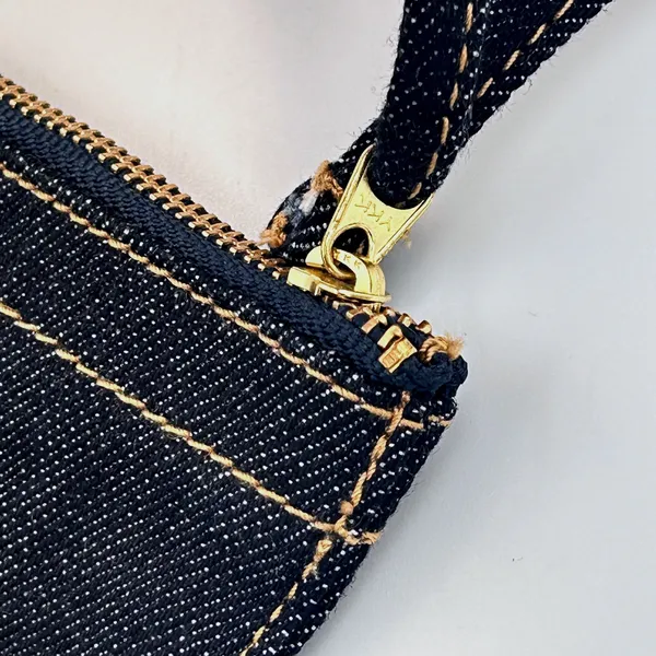 Wrangler‎ Denim Pocket Wristlet Pouch Dark Wash Cotton Blue Western Americana - Image 6