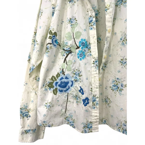 VINTAGE Crazy Horse | XL | Top Button Up Down Shirt Womens Embroidered Cottage - Image 2