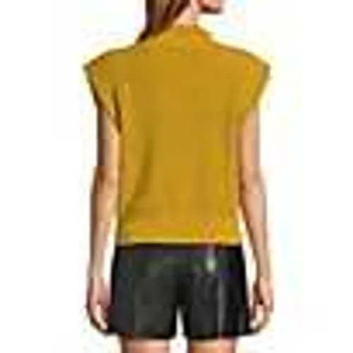 Antonio Melani‎ Rory Wool Blend Mock Neck Sweater Vest Mustard Yellow Small NEW - Image 2