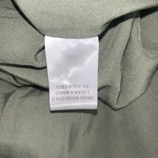 Ruffled Eyelet Dress Olive Green TD-9287-6 Women’s Sz M - Image 5