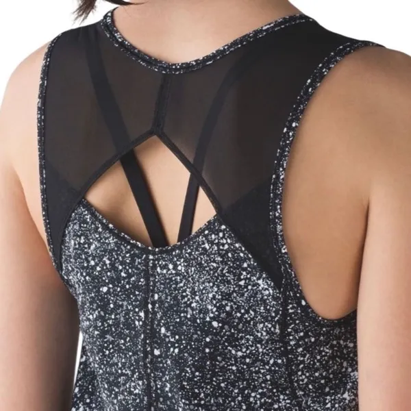 Lululemon Sculpt Tank Splatter White Black Size 6 Tank - Image 13