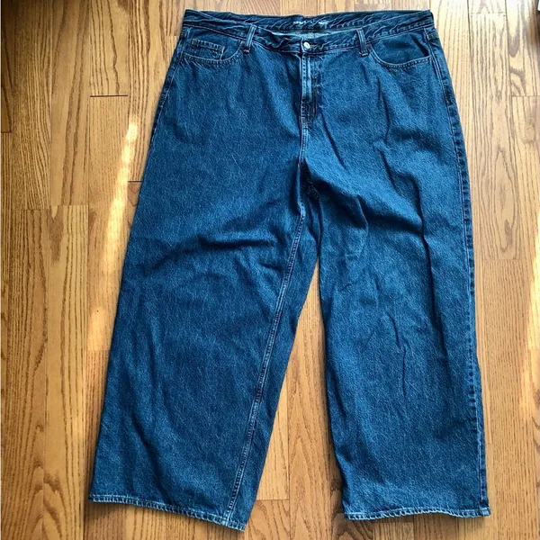 Old Navy Mid-Rise Wow Baggy Wide-Leg Dark Blue Wash Jeans Women’s Plus Size 20 - Image 4