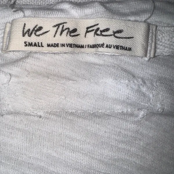 We The Free Betty Long Sleeve V Neck Pocket Tee‎ Shirt Women's Small Slub Knit - Image 5