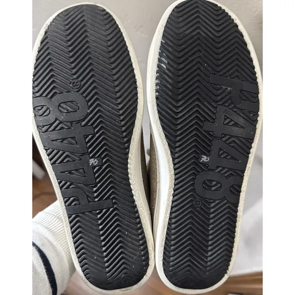 P448 Women's John Glitter Low Top Suede Sneakers‎ in Gold/Gray, Size 37 SPARKLE - Image 5