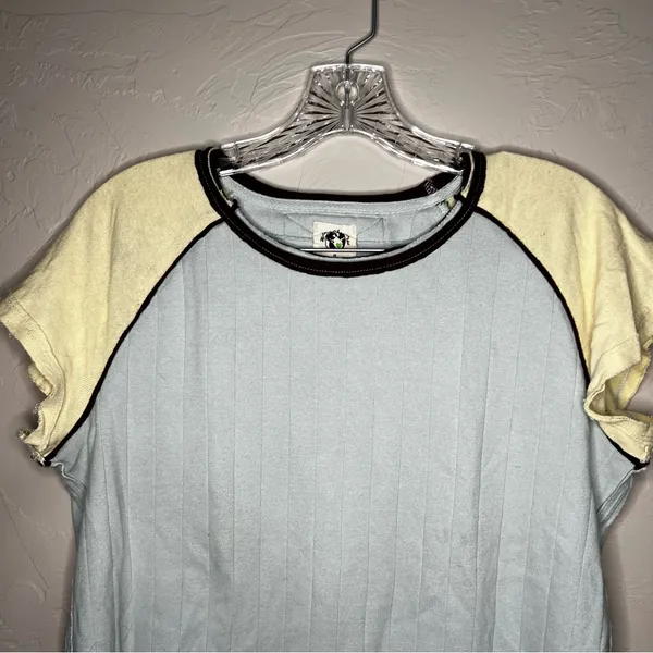 We‎ The Free Blue/Yellow Block That Baby Raglan Baseball Colorblock T-shirt - Image 4