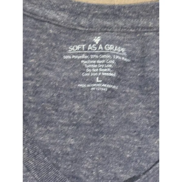 Soft As A Grape Milwaukee‎ Brewers V Neck T Shirt Women's Size Large Blue - Image 5