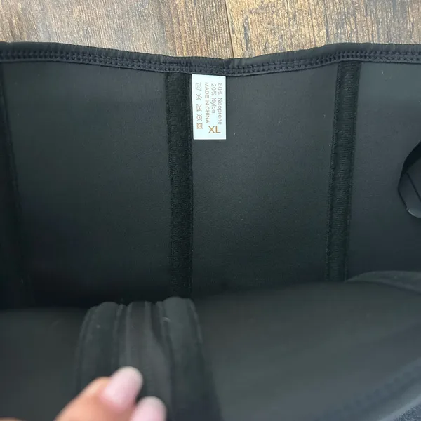 The Trim Clinics Waist Trainer Sweat Belt XL Black Neoprene Compression Shapewear NWOT - Image 3