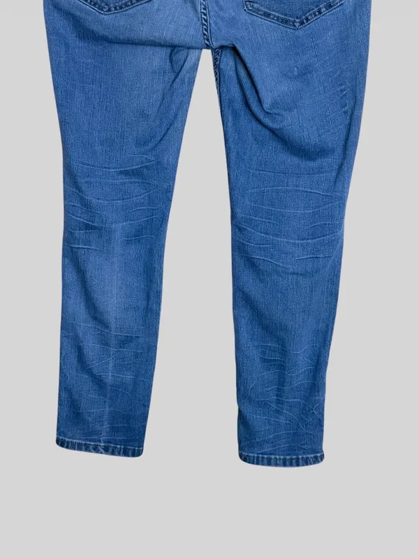 Free People Blue Skinny Jeans with Zip Pocket Detail - Image 7