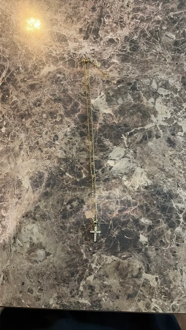 Cross necklace Gold - Image 3