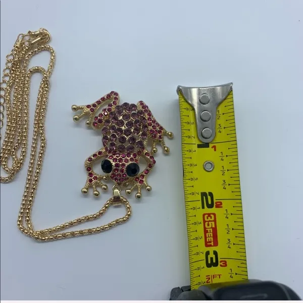 New reddish&pink frog rhinestone fashion necklace - Image 8