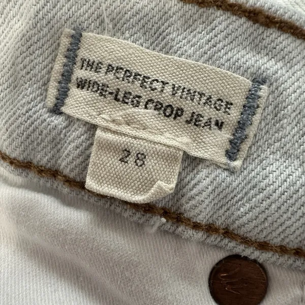 MADEWELL The Perfect Vintage‎ Wide-Leg Crop Jeans Womens Size 28 Blue Light Wash - Image 5