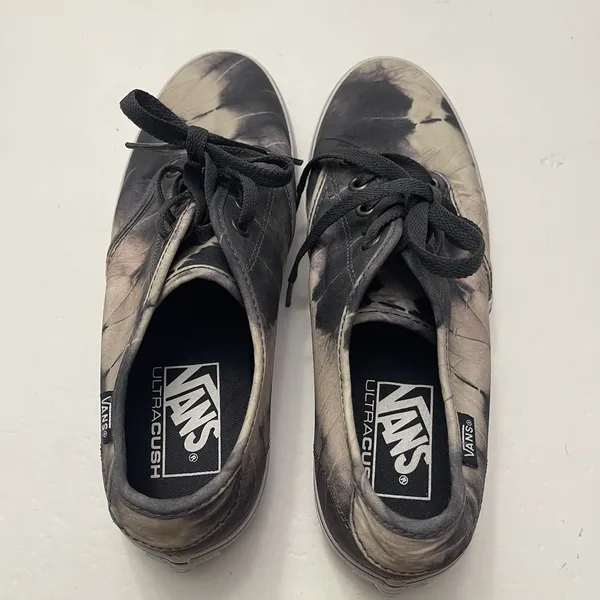 Vans Atwood Low Tie Dye Black White Canvas Skate Shoes Womens 8‎ UltraCush - Image 6