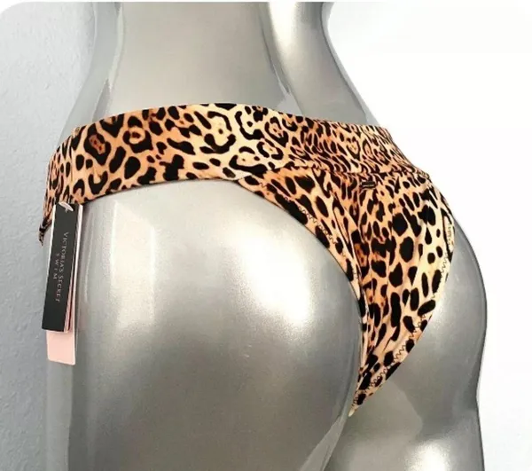 Victorias Secret Nwt M Natural Leopard Brazilian Swim Bikini Bottom - Image 4