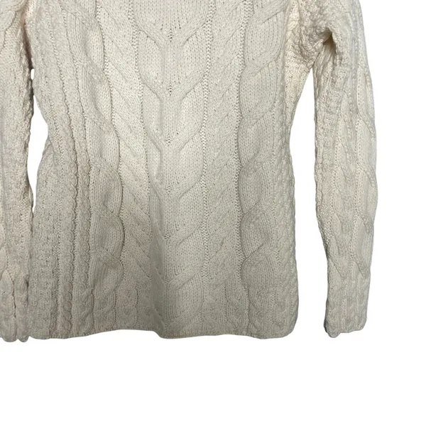 Aran Sweater Market Super Soft 100% Merino Wool Luxury Cable Knit Sz S - Image 7