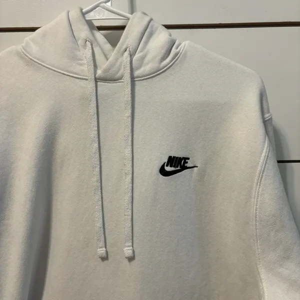 Nike Sportswear White Hoodie Sweatshirt - Image 4
