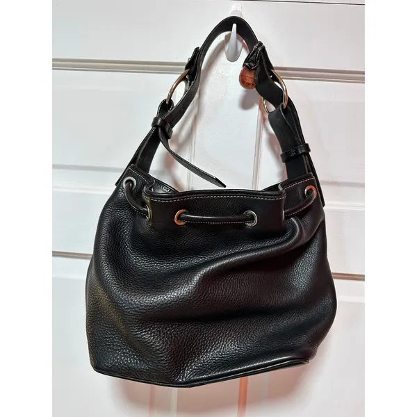 Vintage Dooney & Bourke Black Hobo Bag - Image 9