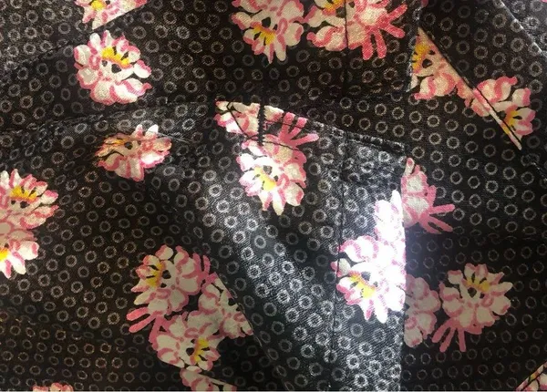 - Old Navy Sleepwear bottoms(black with pink flower print) and top(white) - Image 2