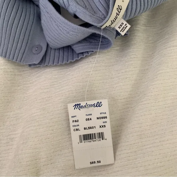 Madewell Blue ribbed sweater tank - Image 4