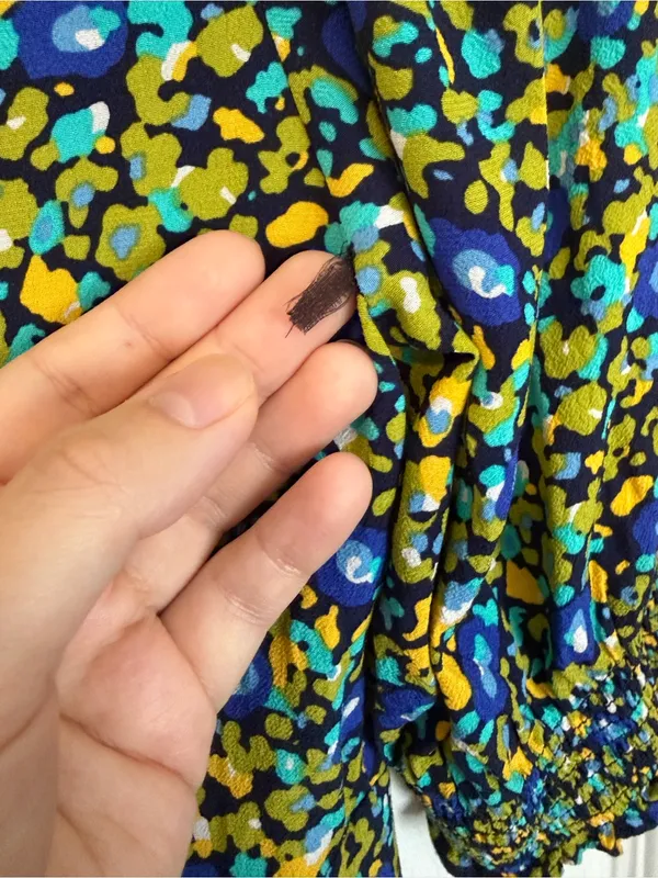 Rails Roma Mini Dress Abstract Garden Green Blue Size Small Printed Puff Sleeve - Image 9