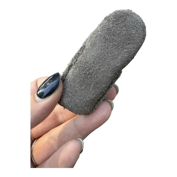 Minnetonka Suede Moccasin Keychain Key Ring Dark Grey Fringed Mini Shoe NIB - Image 6