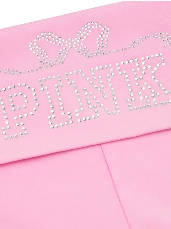 🎀🍭PINK x LoveShackFancy Foldover Flare Leggings Pink Lollipop Coquette Girl XL - Image 4