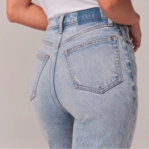 Abercrombie & Fitch Curve Love The 90’s Straight Ultra High Rise Size 25/0 R - Image 11