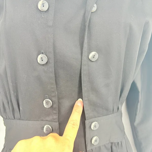 Vintage D.Frank Jacket Dress Sz 6 90s Quiet Luxury Corpcore Double Breasted USA - Image 7
