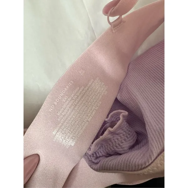 No Boundaries Lavender Bralette XXL Ribbed Wireless Bra Stretch Lounge Crop Top - Image 3