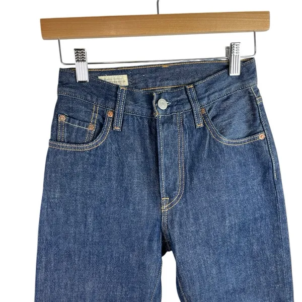 Levi's Premium 501 Womens Blue High Waisted Stretch Straight Denim Jeans Size 23 - Image 3