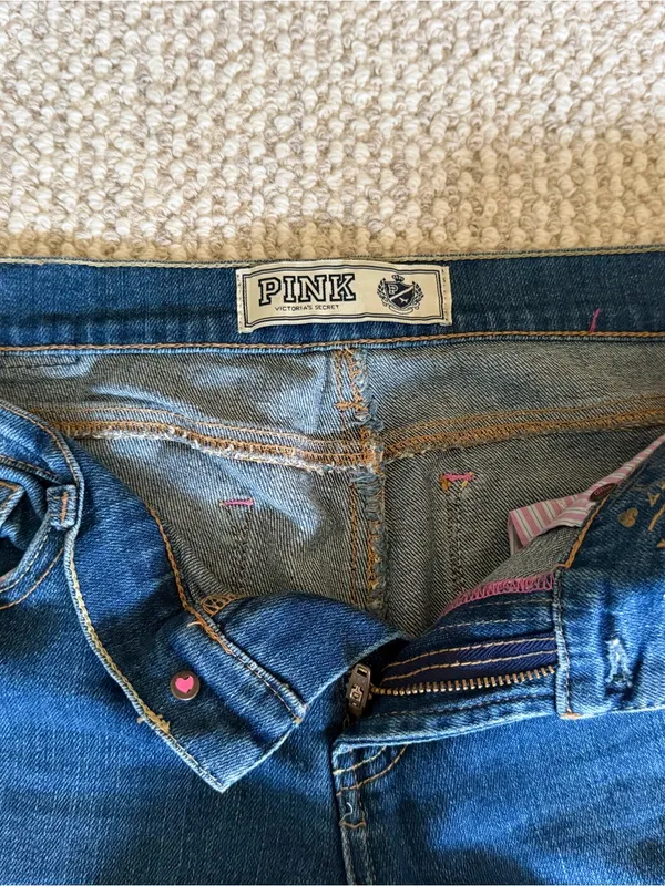 PINK Victoria's Secret Classic Blue Skinny Jeans - Image 5