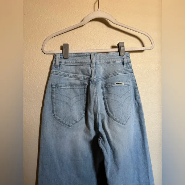 Rollas Sailor High Rise Wide Leg Jean Size 26 Light Blue‎ Wash - Image 6