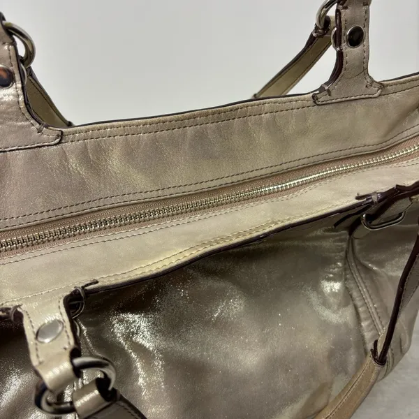 Coach Y2k Madison Gold Leather Tote Bag Purse Top Handle Satchel‎ - Image 7