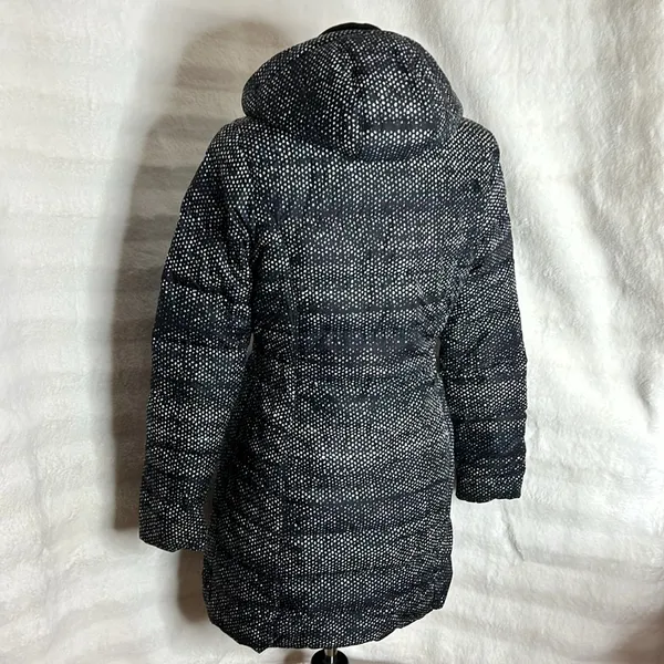 The North Face Womens Gotham Jacket Hooded TNF Black Donegal Print. Size SP. - Image 7