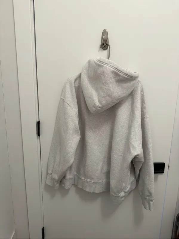 Aritzia TNA Cozy Fleece Boyfriend Hoodie in Heather Chrome size XXL - Image 3