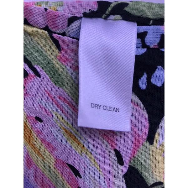 Jones New York Sport Skirt Women 8 Black Floral Rayon Midi Casual - Image 7
