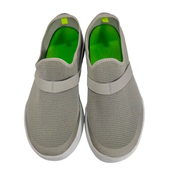 OOFOS OOmg Low Mesh Recovery Shoes White / Gray - Image 11