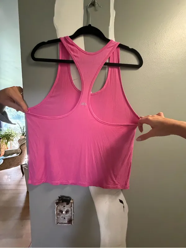 Alo Yoga Women's Paradise Pink Racerback Tank Top - Image 3