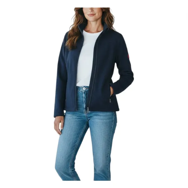 REI Polartec Fleece Full Zip Jacket Women M Blue Active Outdoor Everyday Comfort - Image 2