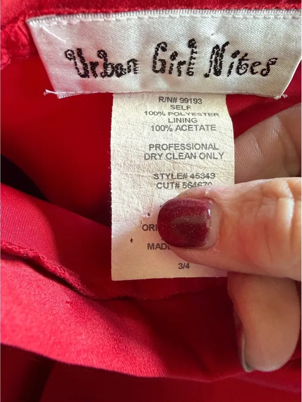 Urban Girl Nites Red Satin Maxi Skirt - Image 3