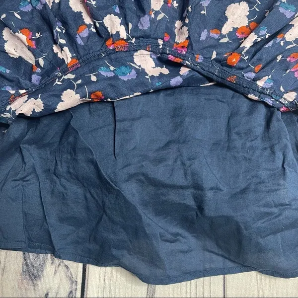 American Eagle Floral Mini Sundress Size 6 Lined Smocked Bodycon‎ Ruffle Hem - Image 6