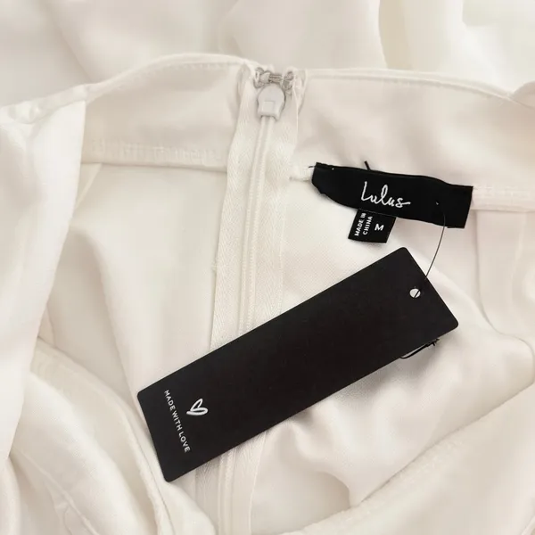 Lulus Simply Delightful White Tie-Back Flutter Sleeve Maxi Dress in White size M - Image 6
